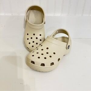 CROCS Cream Mules & Clogs